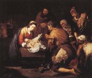 Shepherds to the manger pilgrimage Bartolome Esteban Murillo